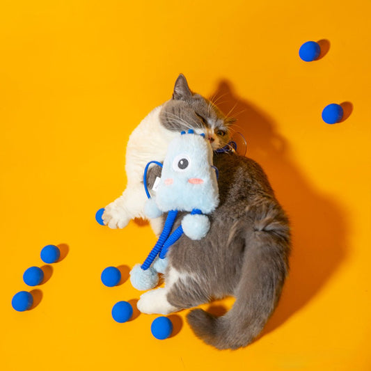 Pet Cat Toy Plush Telescopic Elastic Plush Funny Play Cat Toys Ring Mint Bell Happy High Quality Good Elastic Rope Cat Toys | Luxury Home Accessories | Heulog Glow