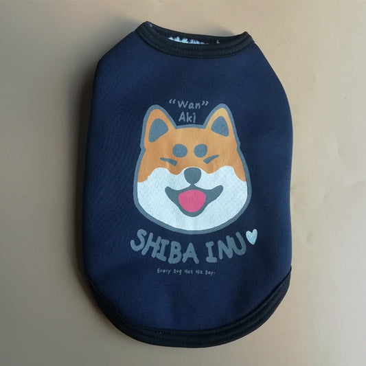Pet Clothes Cartoon Print Vest Plus Velvet Dog Clothes | Luxury Home Accessories | Heulog Glow