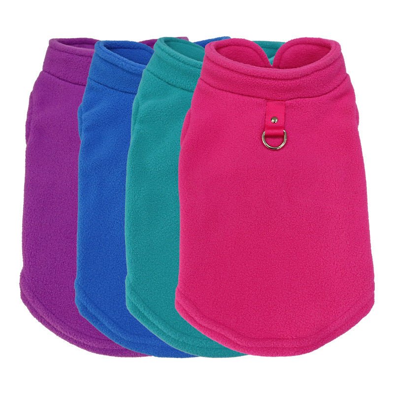 Pet Clothes Dog Thickened Solid Color Polar Fleece Waistcoat | Luxury Home Accessories | Heulog Glow