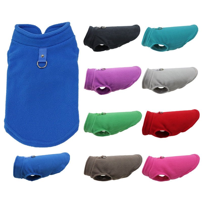 Pet Clothes Dog Thickened Solid Color Polar Fleece Waistcoat | Luxury Home Accessories | Heulog Glow