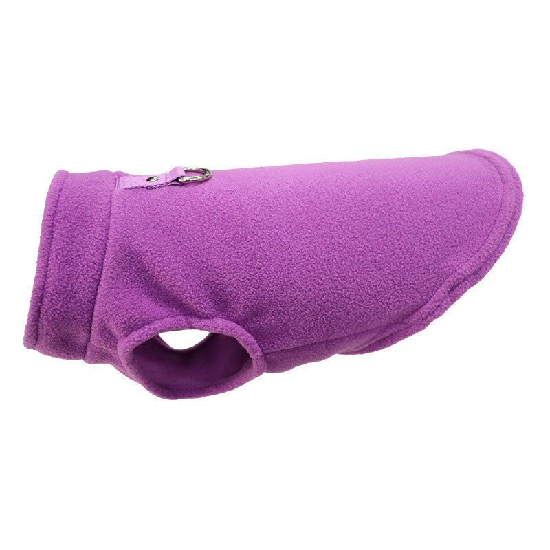 Pet Clothes Dog Thickened Solid Color Polar Fleece Waistcoat | Luxury Home Accessories | Heulog Glow