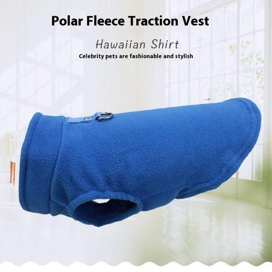 Pet Clothes Dog Thickened Solid Color Polar Fleece Waistcoat | Luxury Home Accessories | Heulog Glow