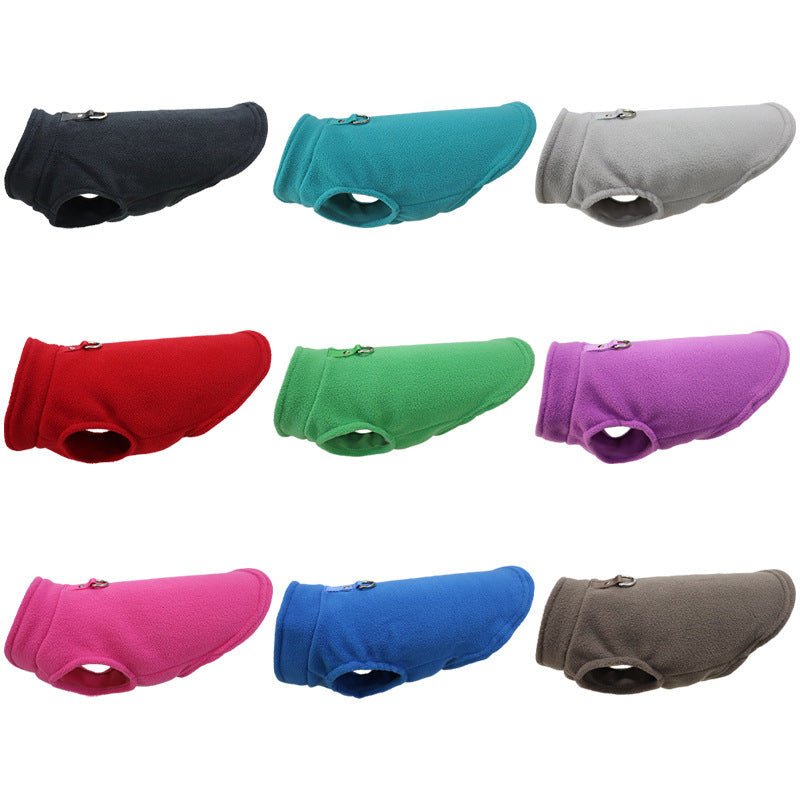 Pet Clothes Dog Thickened Solid Color Polar Fleece Waistcoat | Luxury Home Accessories | Heulog Glow