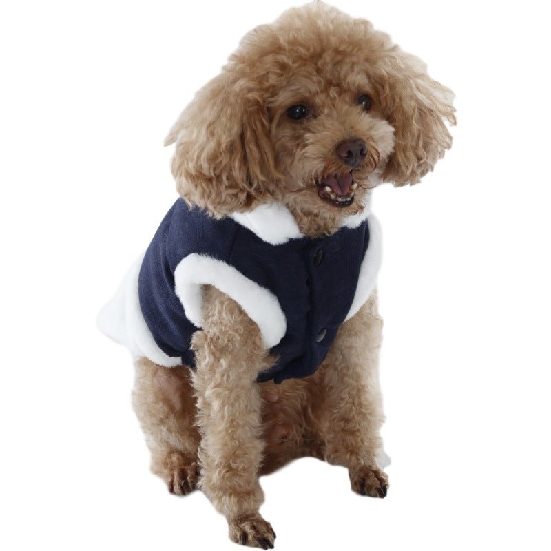 Pet Clothes Plush Warm Dog Vest Vest Style Dog Clothes Fur Collar Pet | Luxury Home Accessories | Heulog Glow