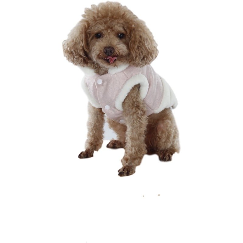 Pet Clothes Plush Warm Dog Vest Vest Style Dog Clothes Fur Collar Pet | Luxury Home Accessories | Heulog Glow