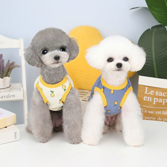 Pet Clothes Spring And Summer Puppy Lemon Vest | Luxury Home Accessories | Heulog Glow