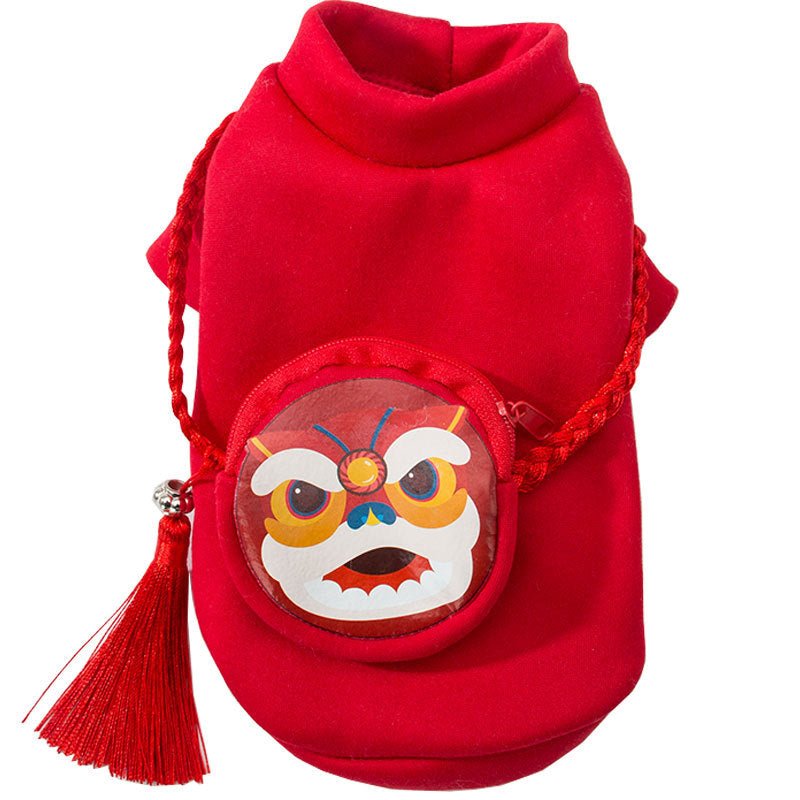 Pet Clothes Spring Lion Dance Hoodie Dog | Luxury Home Accessories | Heulog Glow