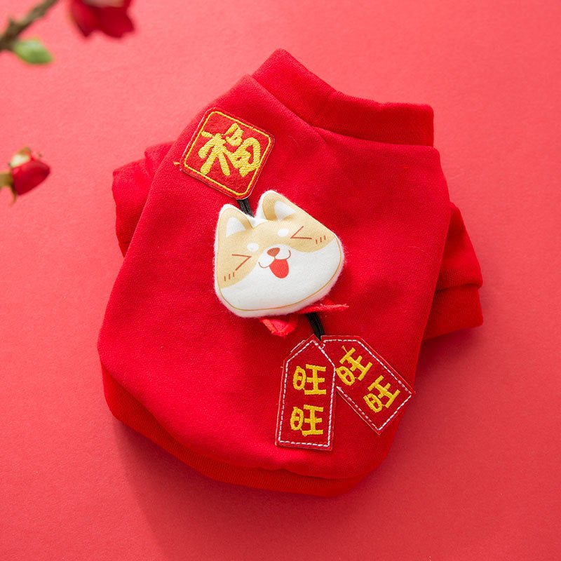 Pet Clothes Spring Lion Dance Hoodie Dog | Luxury Home Accessories | Heulog Glow