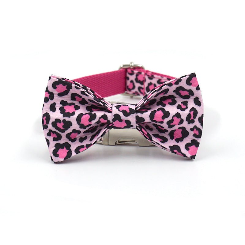 Pet Collar Bowknot Double-layer Gentleman Dog Bowknot Engraved Dog Collar | Luxury Home Accessories | Heulog Glow