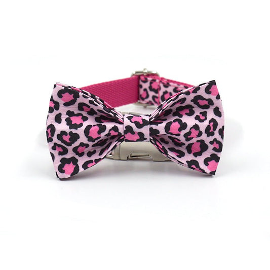 Pet Collar Bowknot Double-layer Gentleman Dog Bowknot Engraved Dog Collar | Luxury Home Accessories | Heulog Glow