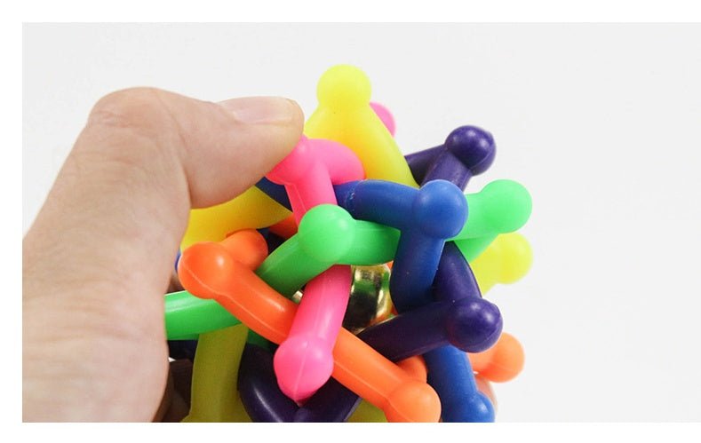 Pet Colorful Bell Woven Ball Dog Rainbow | Luxury Home Accessories | Heulog Glow