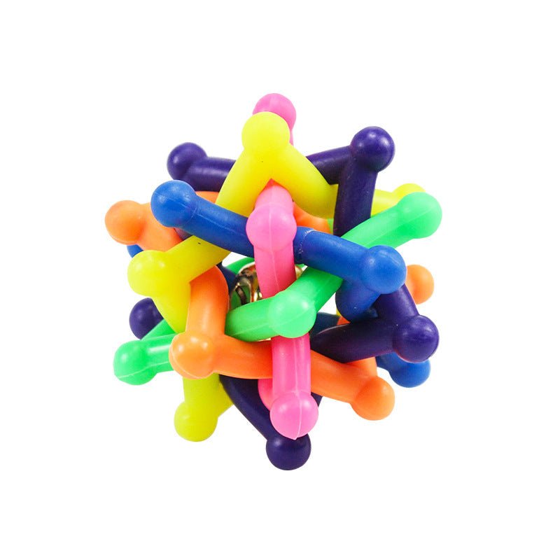 Pet Colorful Bell Woven Ball Dog Rainbow | Luxury Home Accessories | Heulog Glow