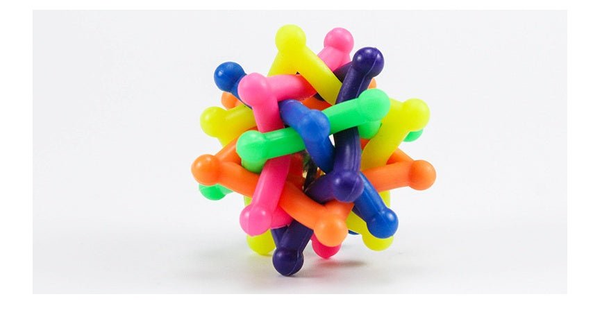 Pet Colorful Bell Woven Ball Dog Rainbow | Luxury Home Accessories | Heulog Glow