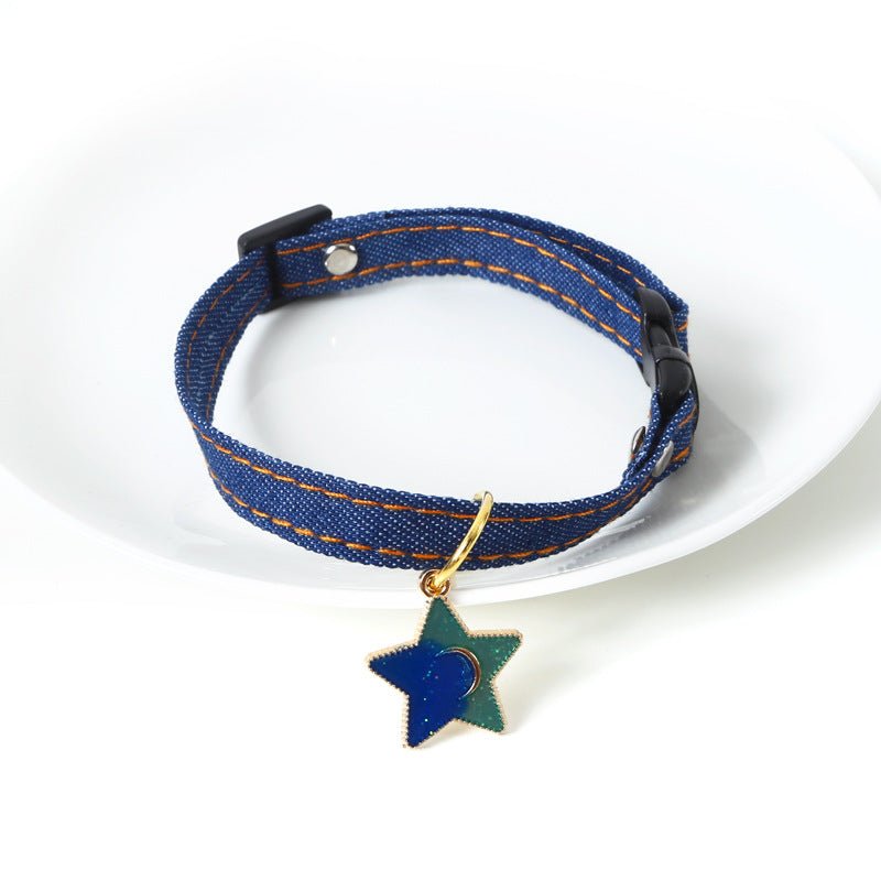 Pet denim five-pointed star pendant | Luxury Home Accessories | Heulog Glow