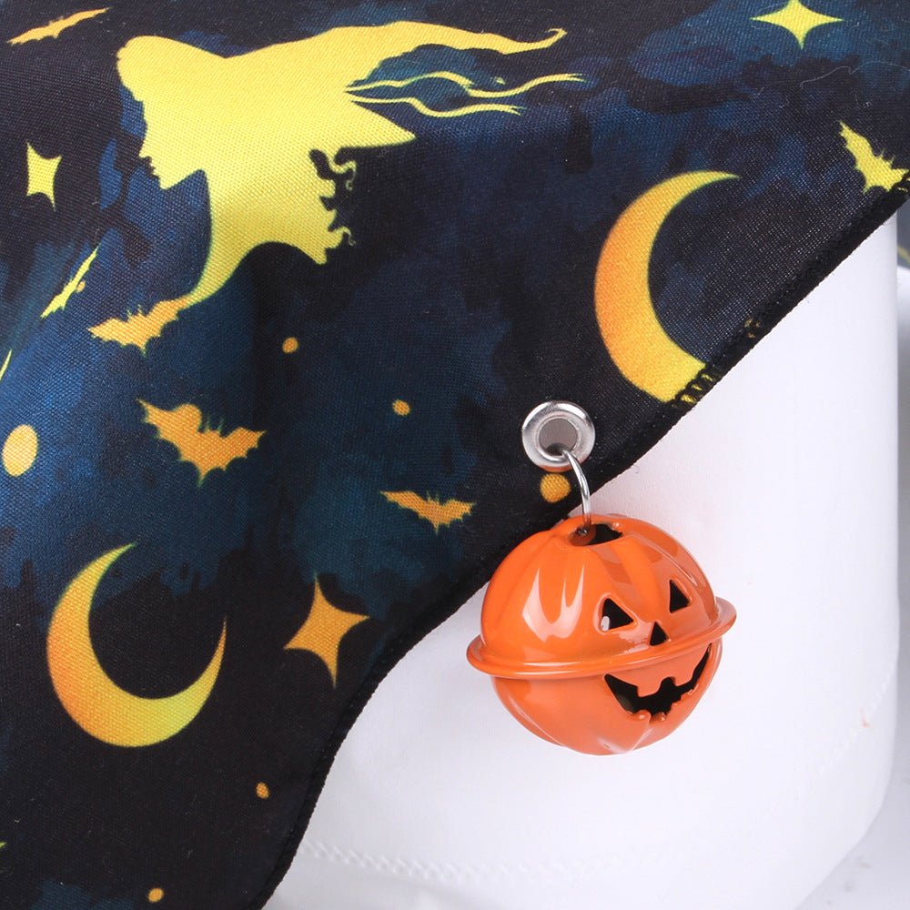 Pet Dog And Cat Halloween Print Triangle Saliva Towel | Luxury Home Accessories | Heulog Glow
