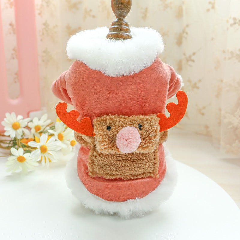 Pet dog clothes cartoon elk cotton coat | Luxury Home Accessories | Heulog Glow