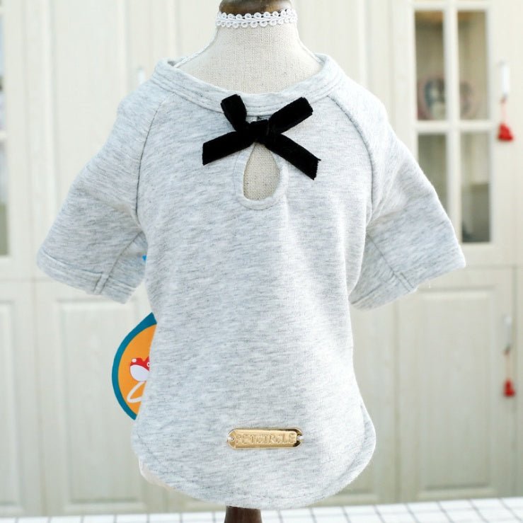 Pet Dog Clothes Cotton Cute Bow Tie T-shirt Clothing | Luxury Home Accessories | Heulog Glow