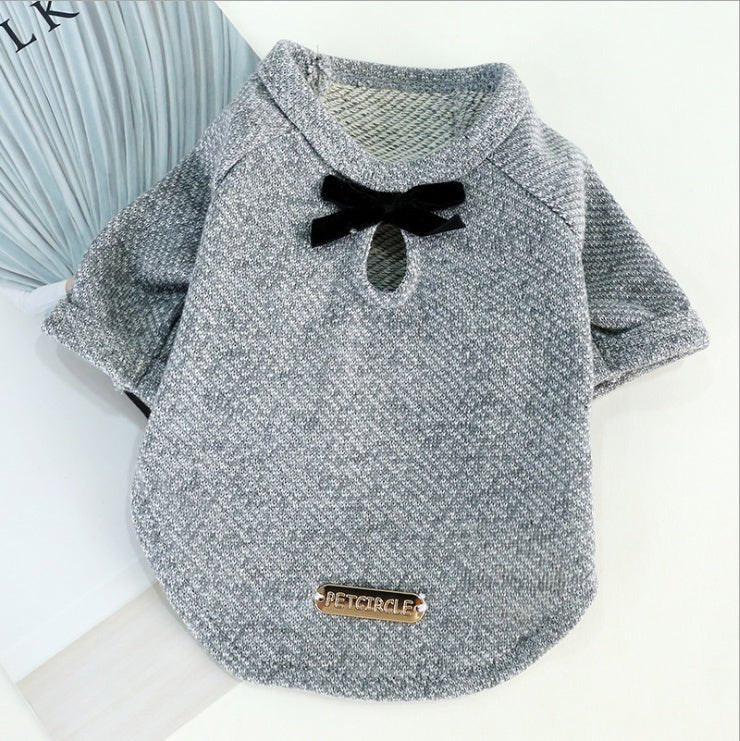 Pet Dog Clothes Cotton Cute Bow Tie T-shirt Clothing | Luxury Home Accessories | Heulog Glow
