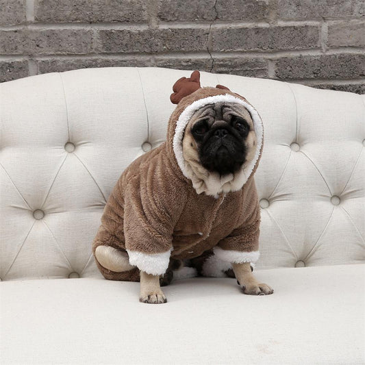 Pet dog clothes elk double padded winter coat | Luxury Home Accessories | Heulog Glow