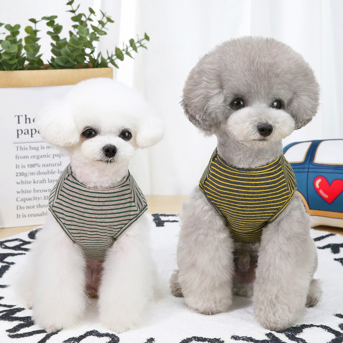 Pet Dog Clothes Thin Trend Striped Vest Teddy Bichon Vip Cat | Luxury Home Accessories | Heulog Glow