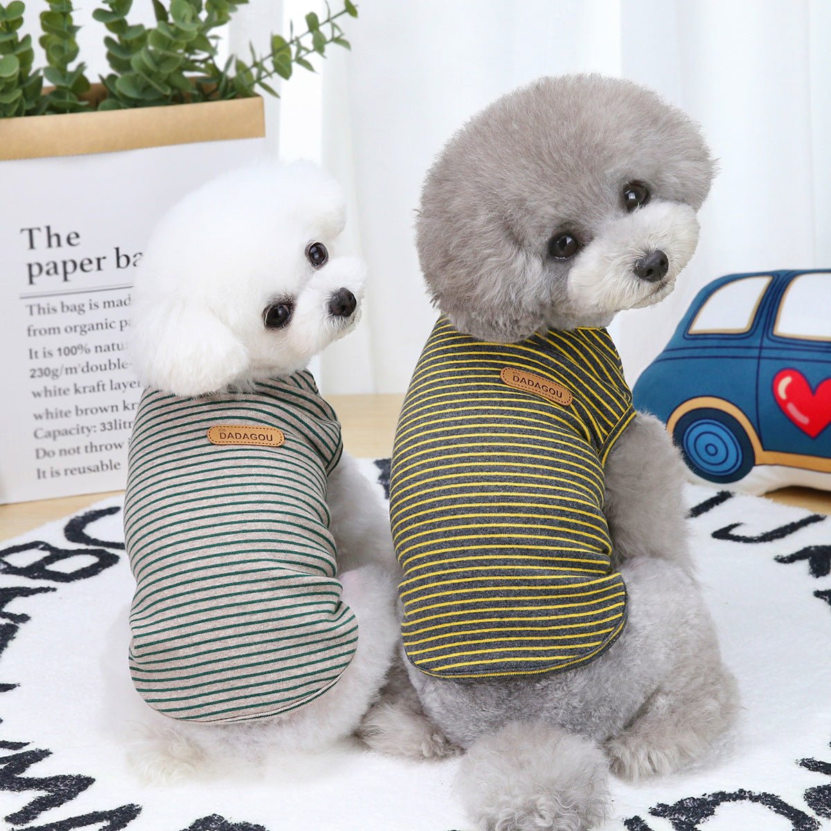 Pet Dog Clothes Thin Trend Striped Vest Teddy Bichon Vip Cat | Luxury Home Accessories | Heulog Glow