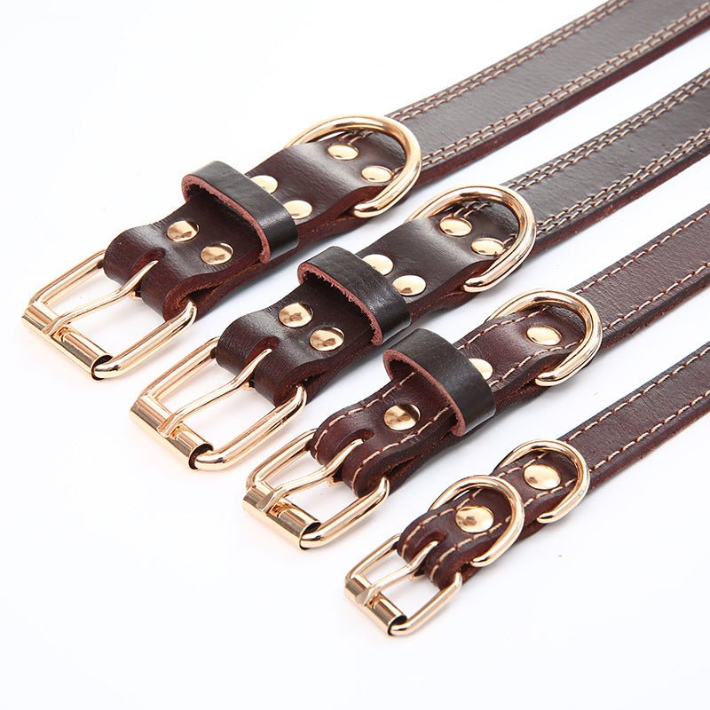 Pet Dog Collar Top Layer Cowhide Production | Luxury Home Accessories | Heulog Glow