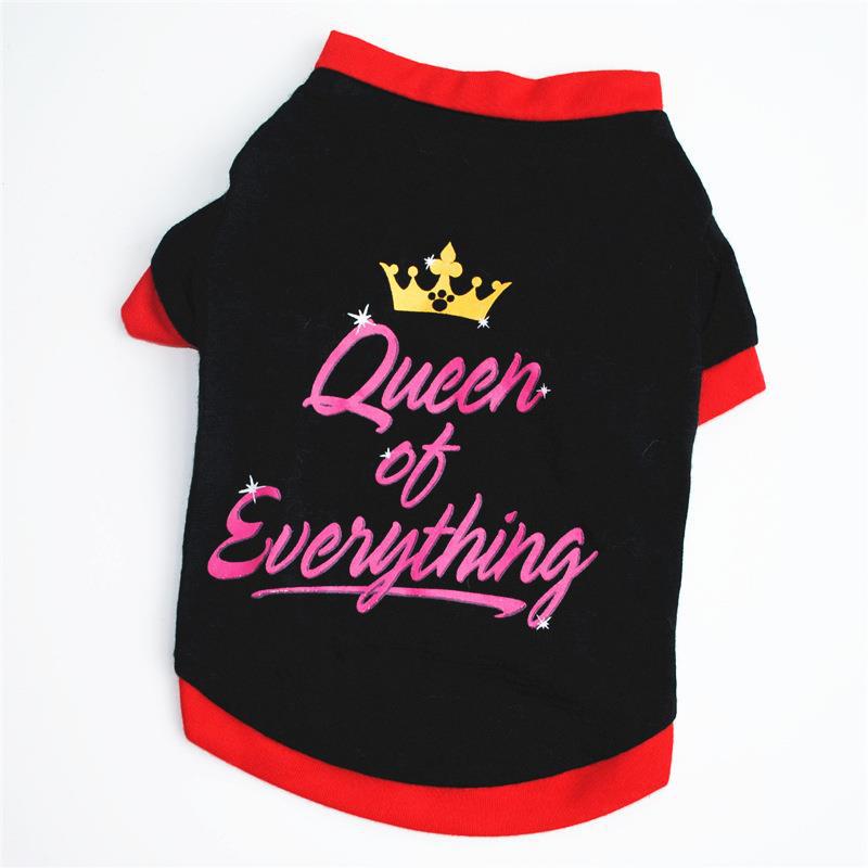 Pet Dog Cotton Printed Breathable Black T-shirt | Luxury Home Accessories | Heulog Glow