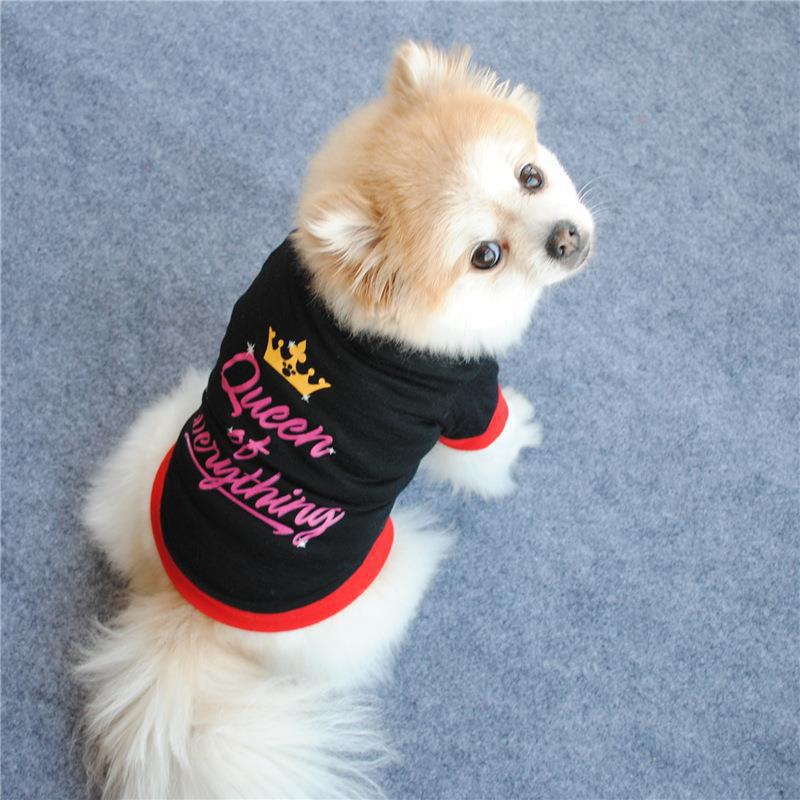 Pet Dog Cotton Printed Breathable Black T-shirt | Luxury Home Accessories | Heulog Glow