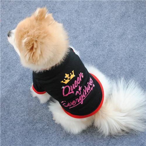Pet Dog Cotton Printed Breathable Black T-shirt | Luxury Home Accessories | Heulog Glow