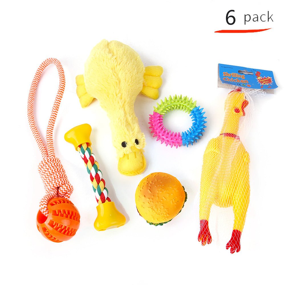 Pet Dog Cotton Rope Bite Resistant Plush Teeth Cleaning Toy Set | Luxury Home Accessories | Heulog Glow