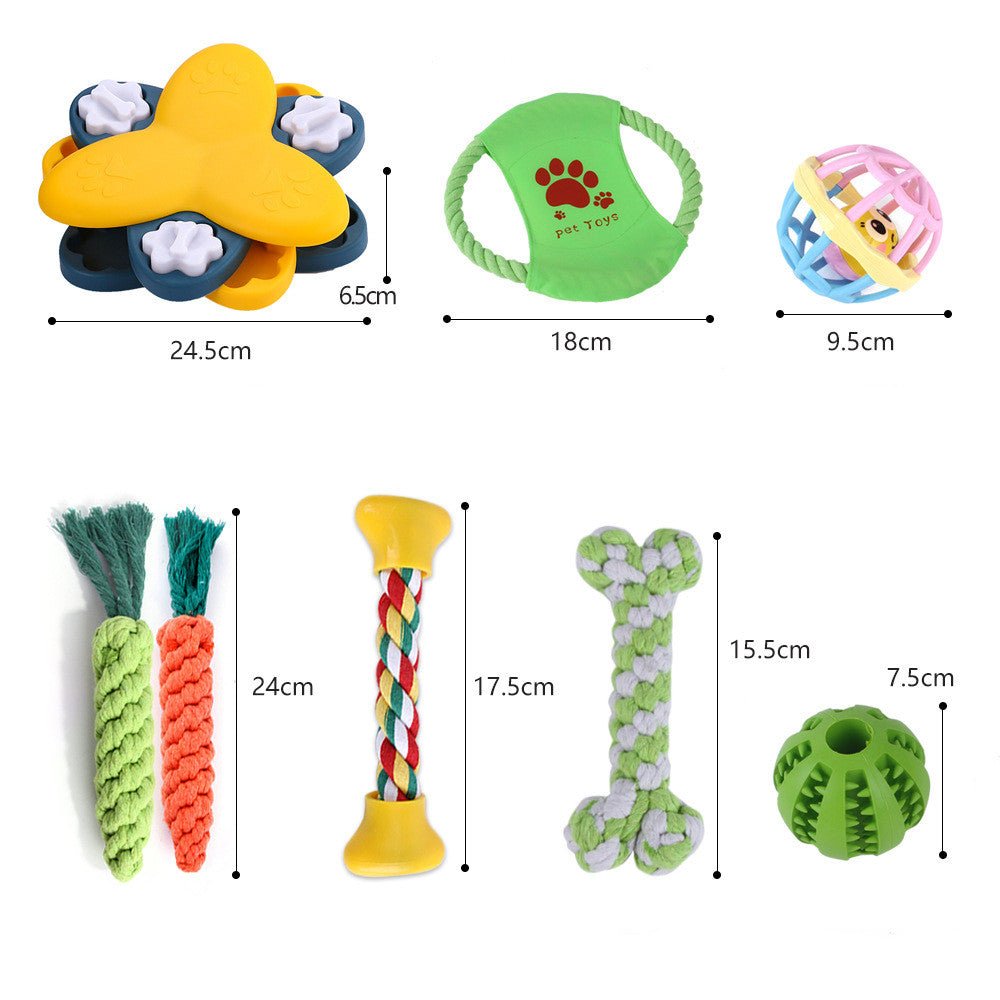 Pet Dog Cotton Rope Bite Resistant Plush Teeth Cleaning Toy Set | Luxury Home Accessories | Heulog Glow