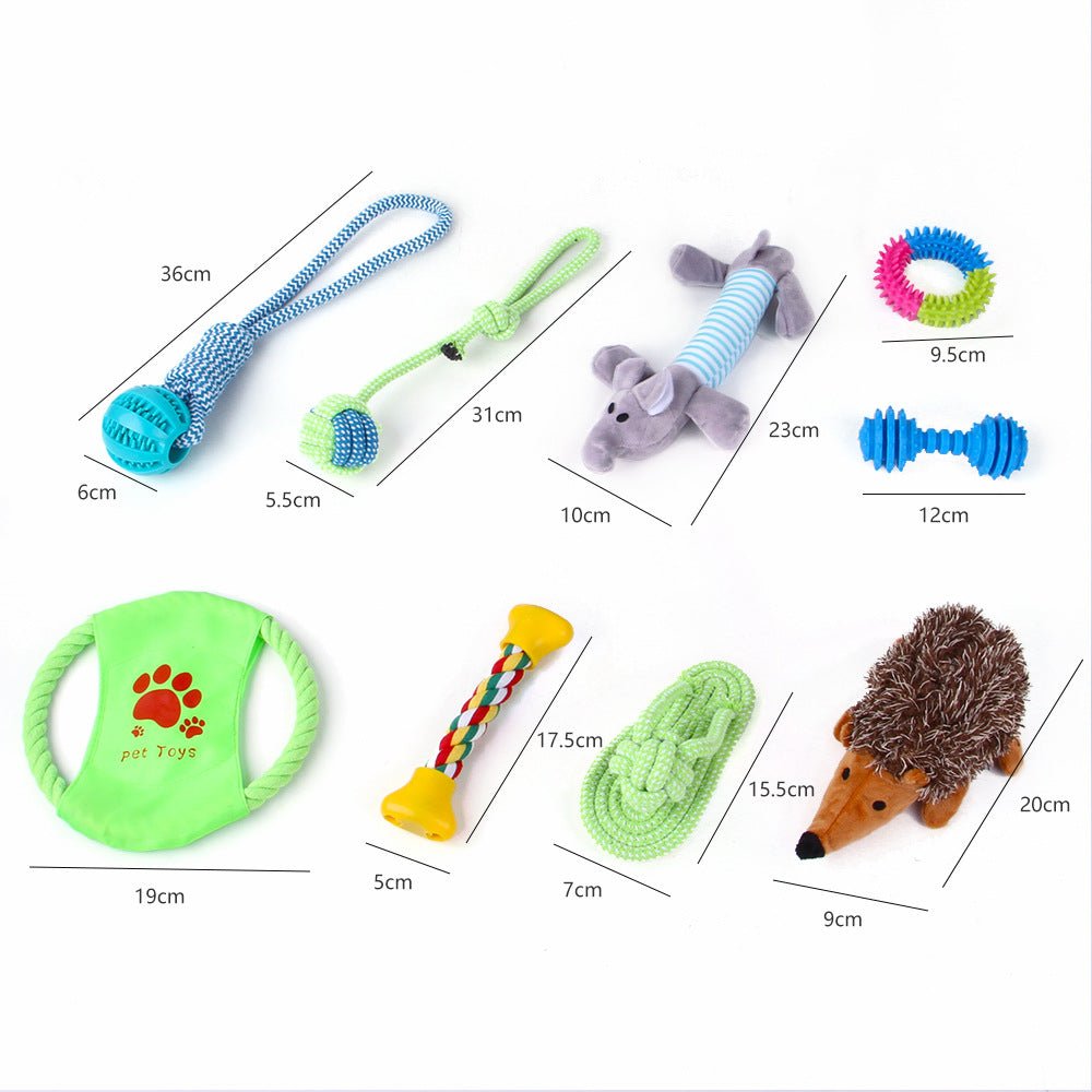 Pet Dog Cotton Rope Bite Resistant Plush Teeth Cleaning Toy Set | Luxury Home Accessories | Heulog Glow