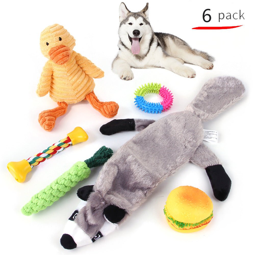 Pet Dog Cotton Rope Bite Resistant Plush Teeth Cleaning Toy Set | Luxury Home Accessories | Heulog Glow
