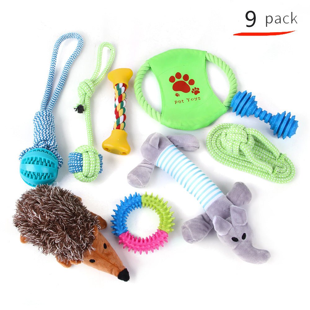 Pet Dog Cotton Rope Bite Resistant Plush Teeth Cleaning Toy Set | Luxury Home Accessories | Heulog Glow