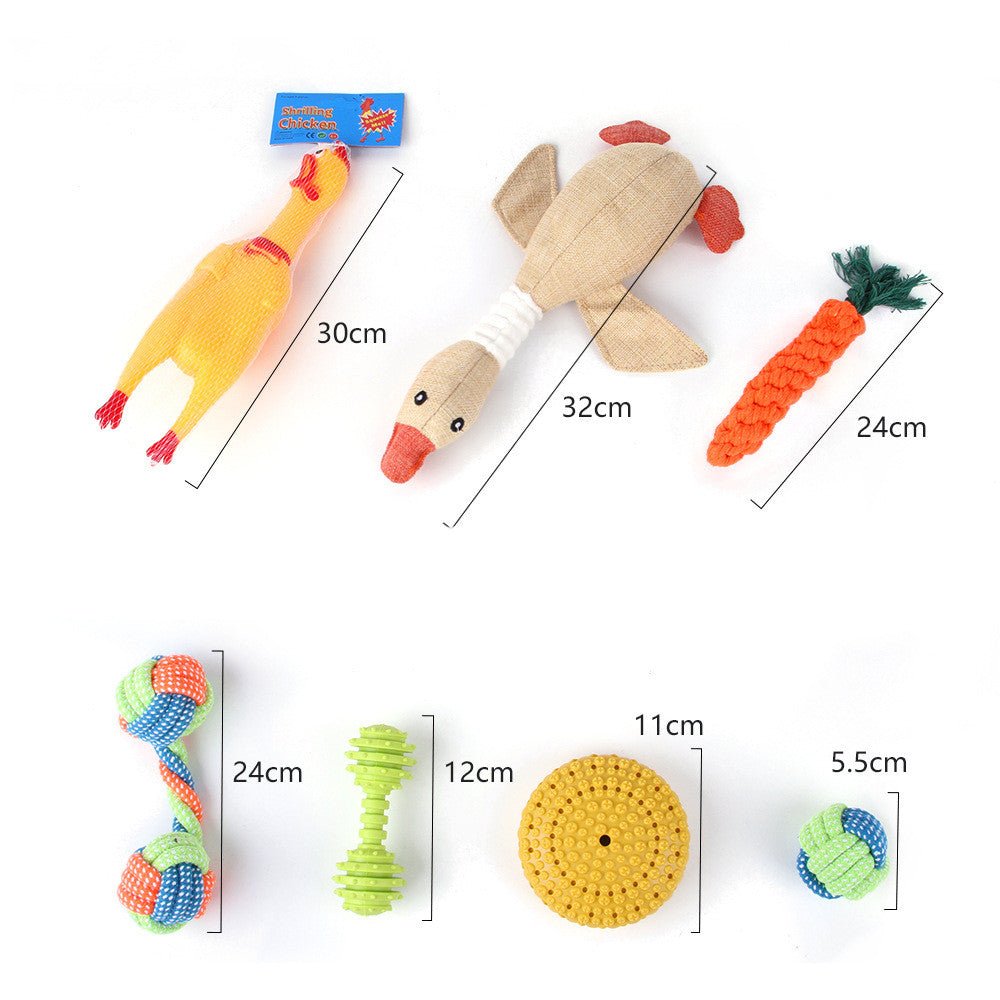 Pet Dog Cotton Rope Bite Resistant Plush Teeth Cleaning Toy Set | Luxury Home Accessories | Heulog Glow