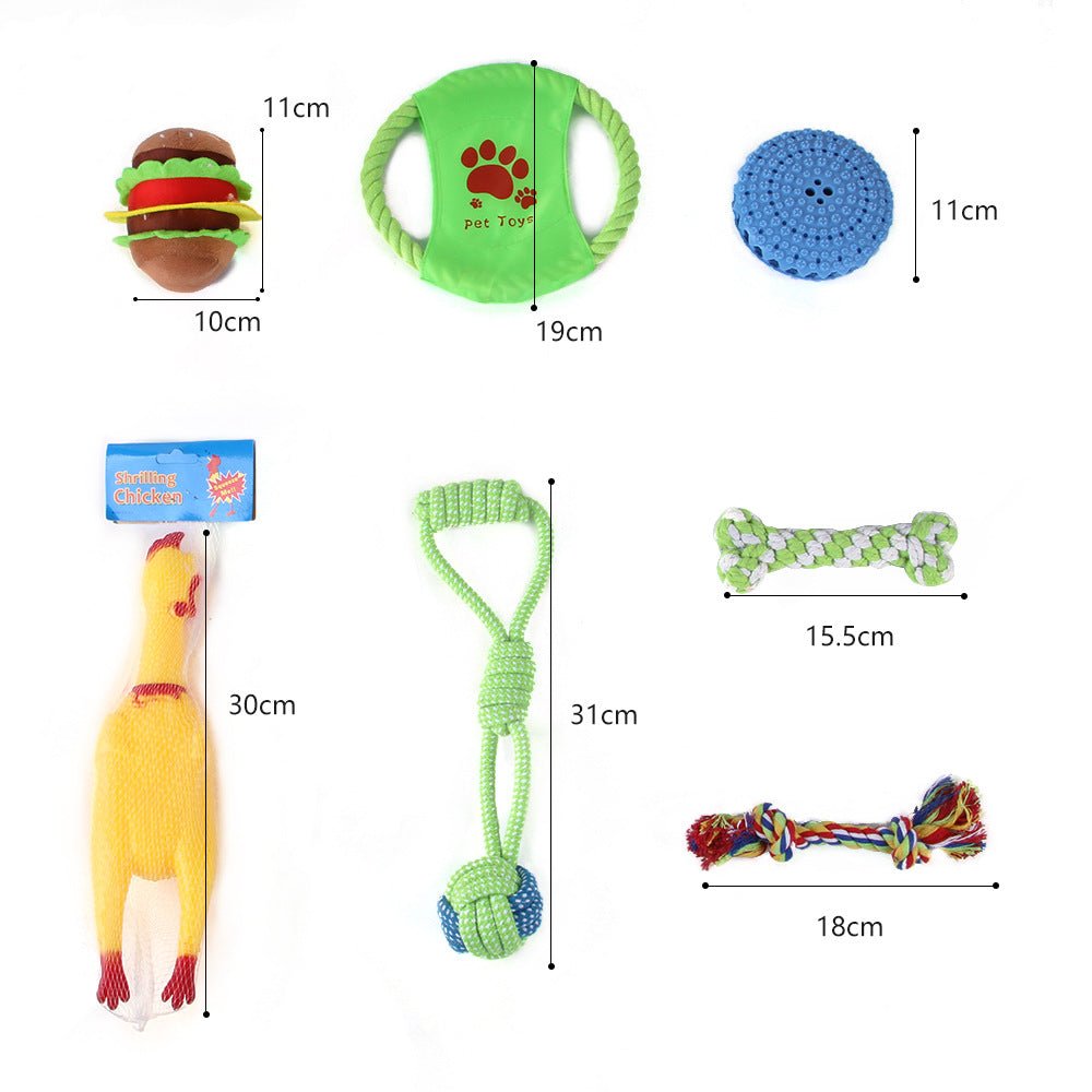 Pet Dog Cotton Rope Bite Resistant Plush Teeth Cleaning Toy Set | Luxury Home Accessories | Heulog Glow