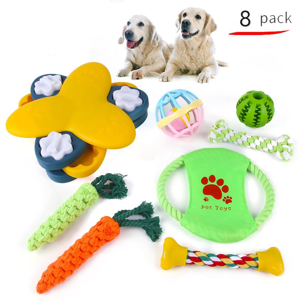 Pet Dog Cotton Rope Bite Resistant Plush Teeth Cleaning Toy Set | Luxury Home Accessories | Heulog Glow