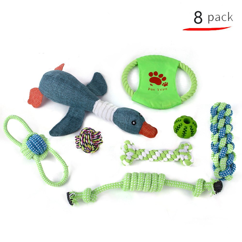 Pet Dog Cotton Rope Bite Resistant Plush Teeth Cleaning Toy Set | Luxury Home Accessories | Heulog Glow