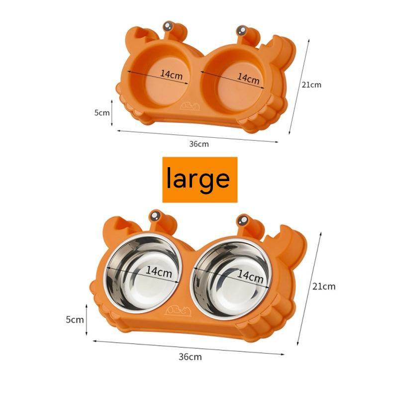 Pet Double Bowl Cat Bowl Removable Stainless Steel | Luxury Home Accessories | Heulog Glow