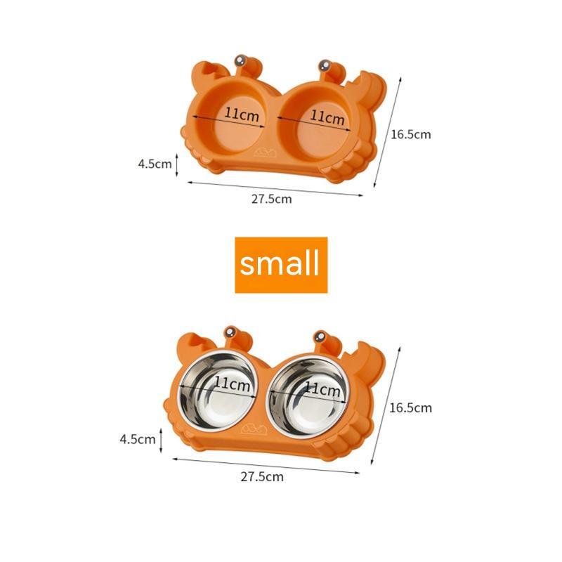 Pet Double Bowl Cat Bowl Removable Stainless Steel | Luxury Home Accessories | Heulog Glow