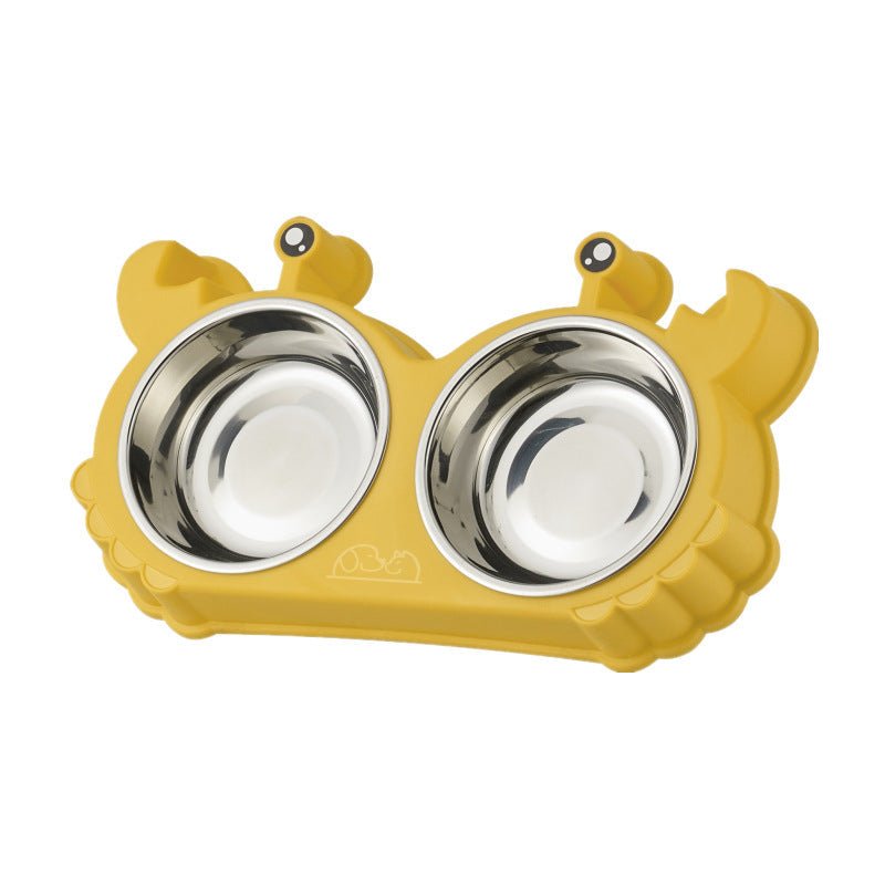 Pet Double Bowl Cat Bowl Removable Stainless Steel | Luxury Home Accessories | Heulog Glow