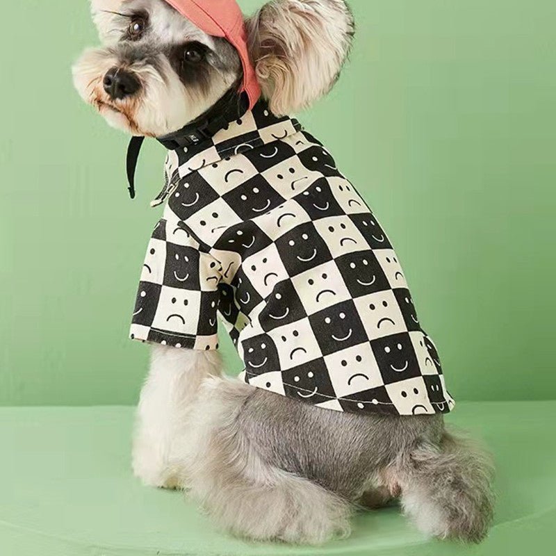 Pet Fadou Checked Denim Shirt | Luxury Home Accessories | Heulog Glow