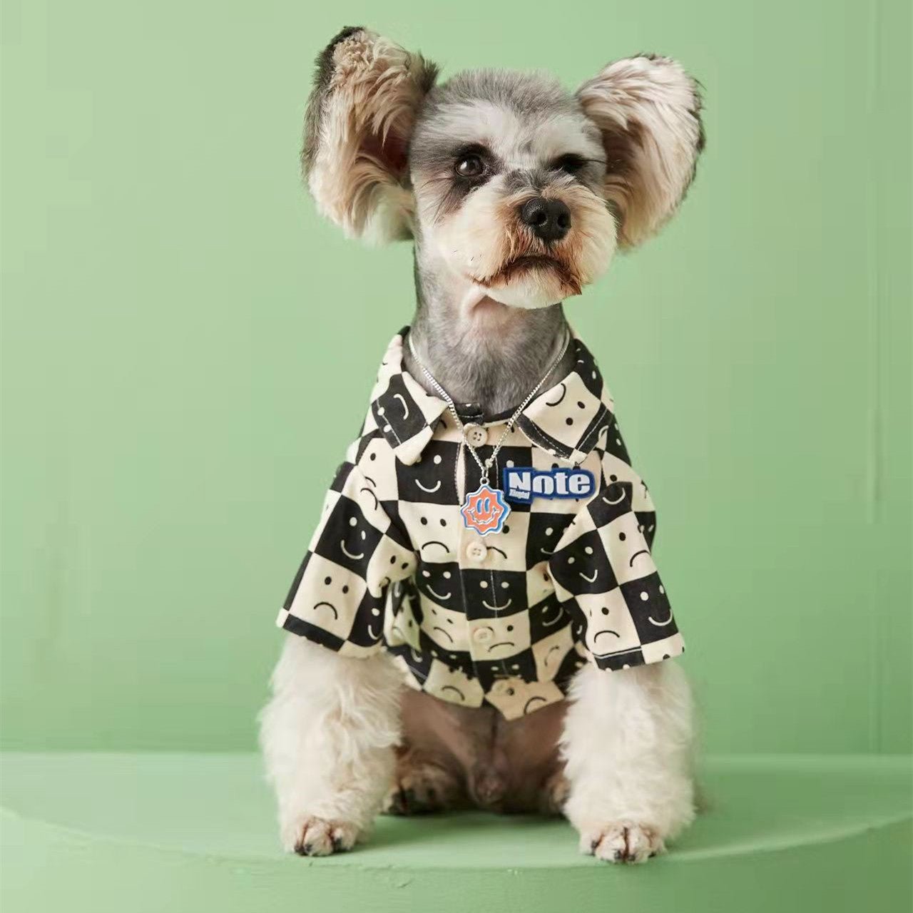 Pet Fadou Checked Denim Shirt | Luxury Home Accessories | Heulog Glow