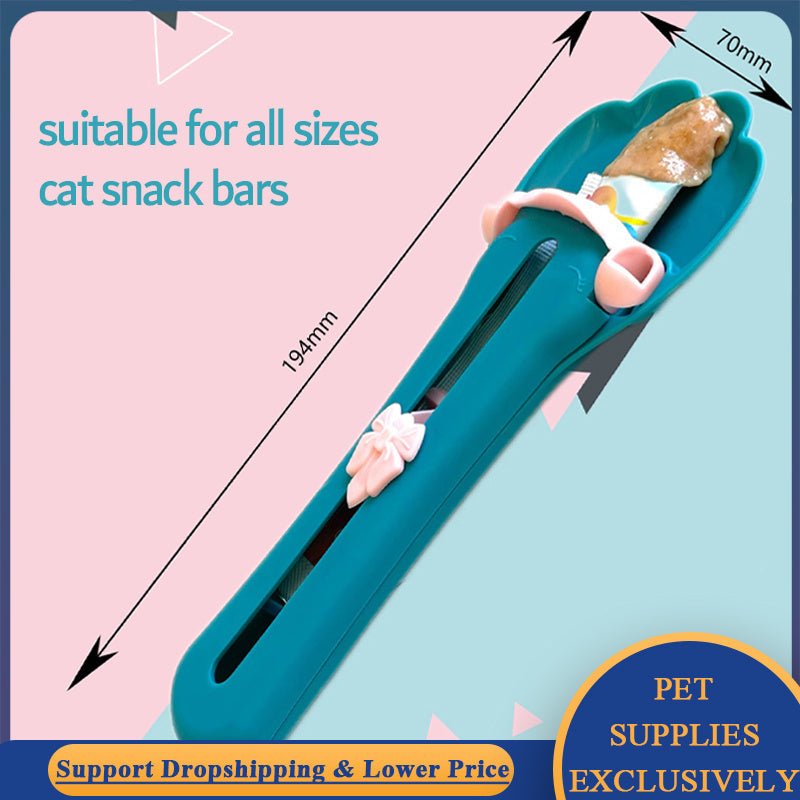 Pet Feed Spoon Snack Extrusion Food Scoop Cat Treat Bars Squeezer Feeder Puppy Kitten Liquid Food Cereal Dispenser Dropshipping | Luxury Home Accessories | Heulog Glow