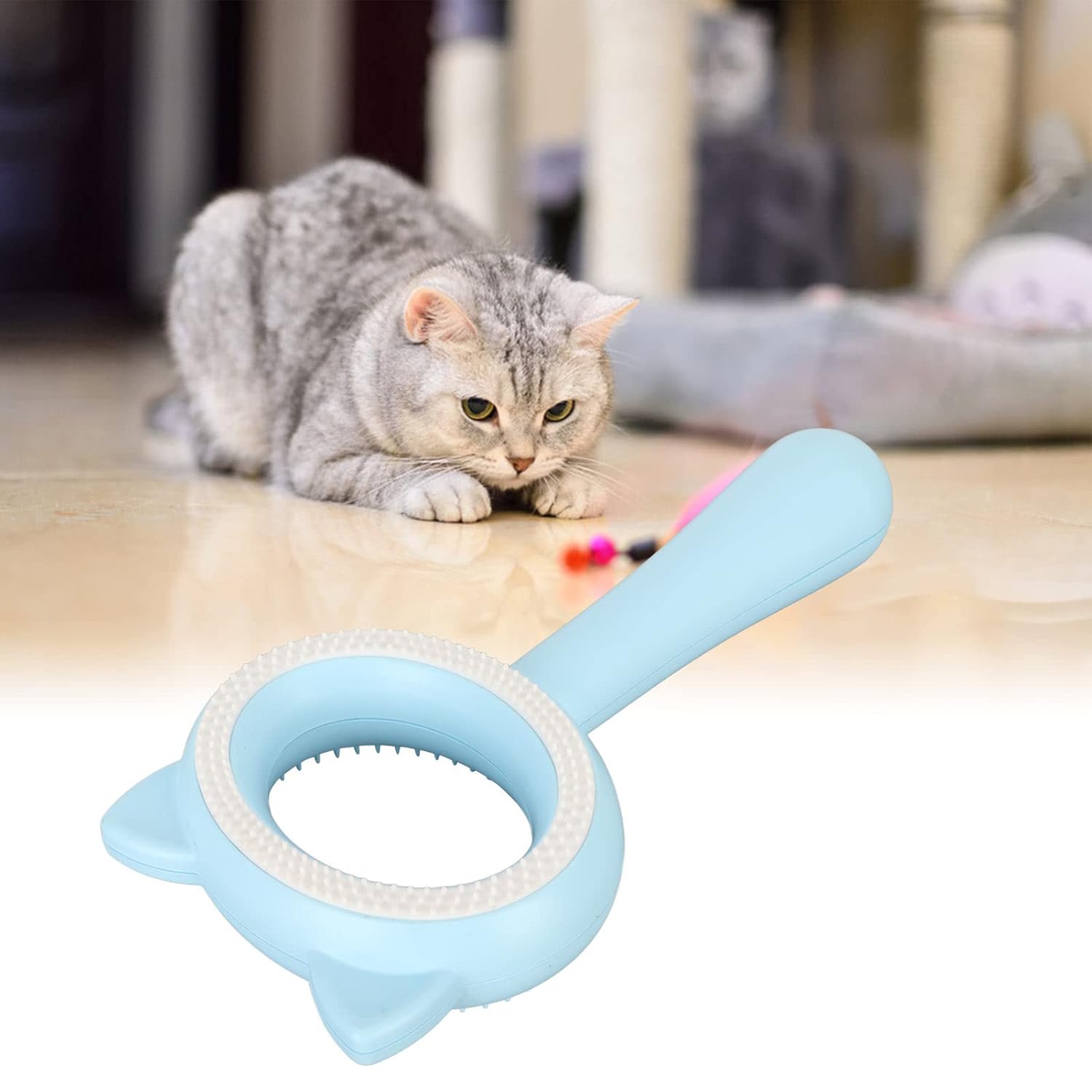 Pet Grooming Brush Double Sided Deshedding Massage Comb Quick Clean Up Comfortable Handle For Cats Dogs Pets | Luxury Home Accessories | Heulog Glow