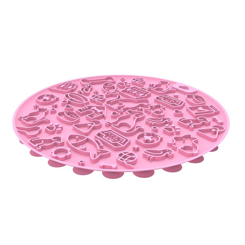 Pet Licking Mat Round Silica Gel Sucker | Luxury Home Accessories | Heulog Glow