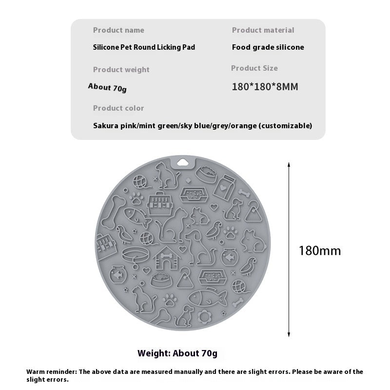 Pet Licking Mat Round Silica Gel Sucker | Luxury Home Accessories | Heulog Glow