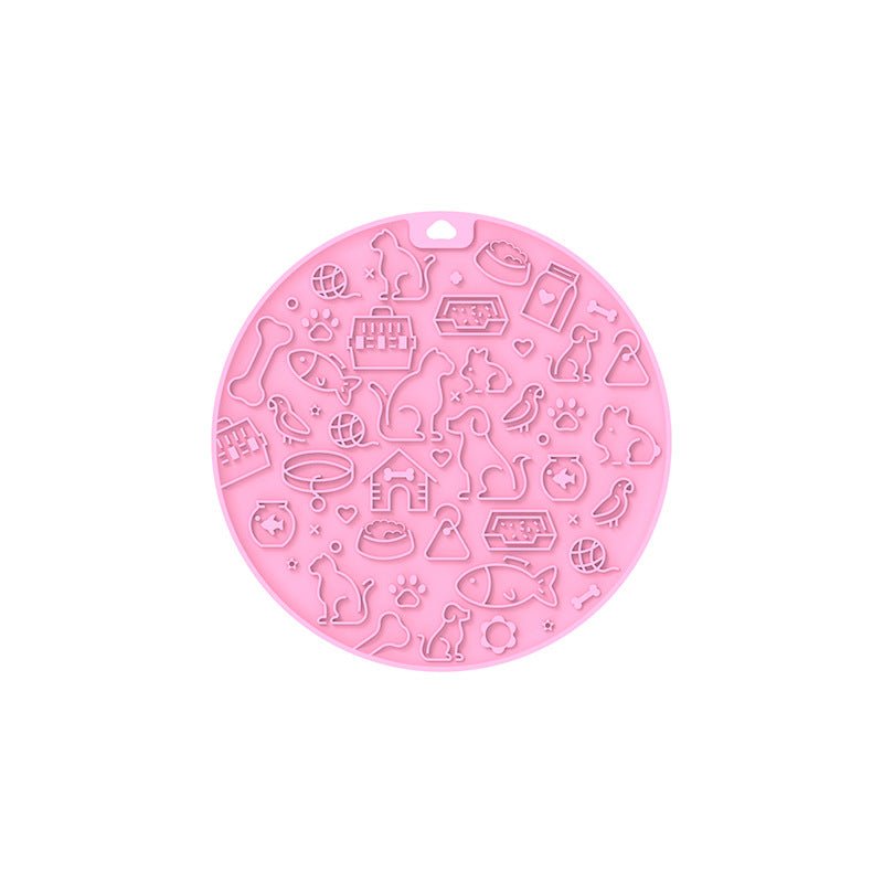 Pet Licking Mat Round Silica Gel Sucker | Luxury Home Accessories | Heulog Glow