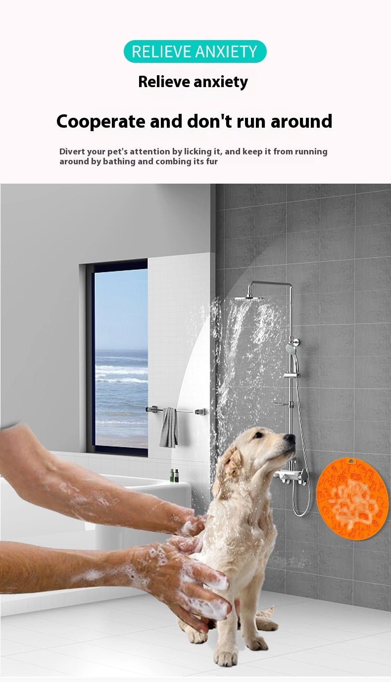 Pet Licking Mat Round Silica Gel Sucker | Luxury Home Accessories | Heulog Glow