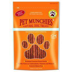 Pet Munchies 100% Natural Wild Salmon & Sweet Potato Dental Sticks | Luxury Home Accessories | Heulog Glow